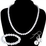 Conjunto Colar,Pulsera e brinco de Perola